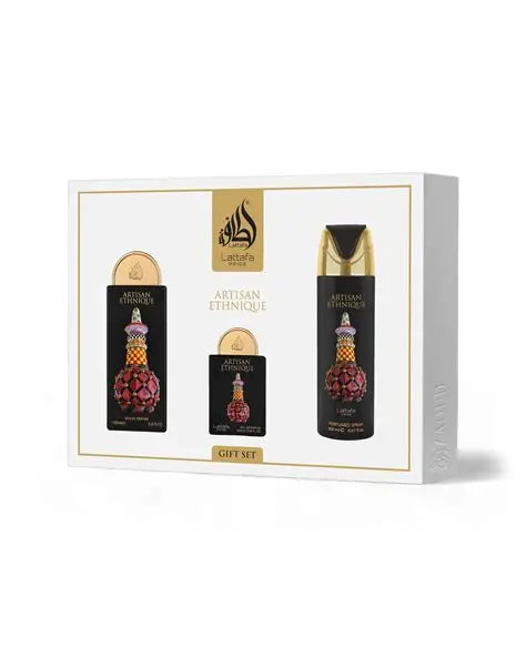 ArtisanEthnique.jpg Artisan Ethnique- Lattafa Pride Gift Set (100ml + EDP 20 ML + Perfume Spray 200 ML)