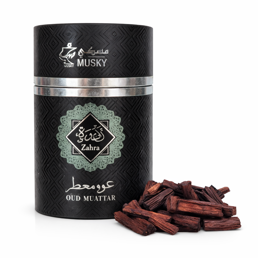 ChatGPTImageMar30_2026_02_41_01PM.png Zahra OUD Muattar Incense - Musky Perfumes (25g)