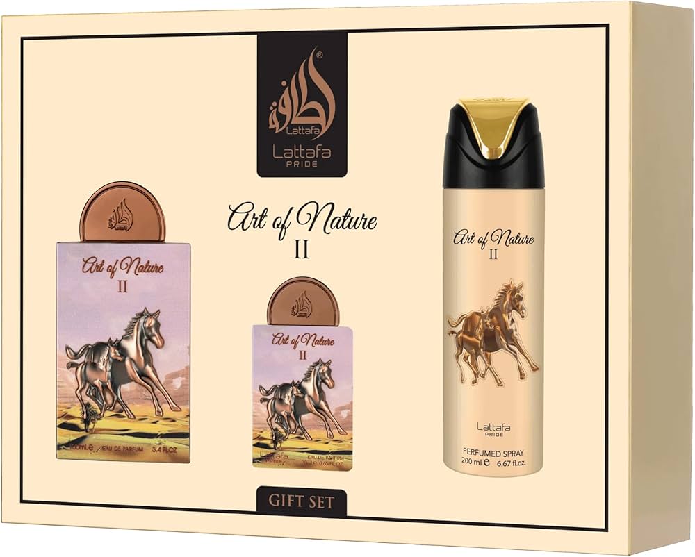 Art of Nature II - Lattafa Pride Gift Set (100ml +  EDP 20 ML + Perfume Spray 200 ML)
