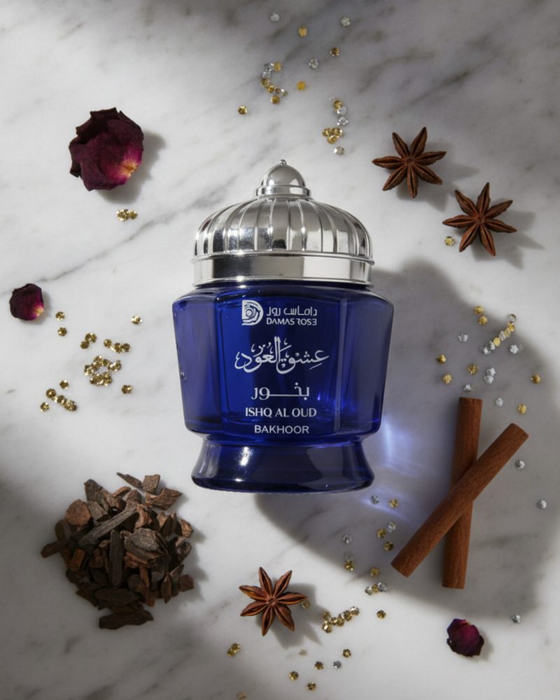 ISHQ Al OUD Bakhoor Jar - Damas Rose (30g)