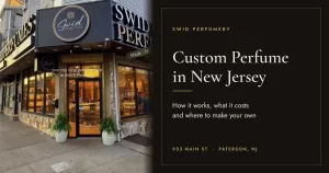 Perfume personalizado em Nova Jersey: fachada da SWID Perfumery em 953 Main St, Paterson, NJ
