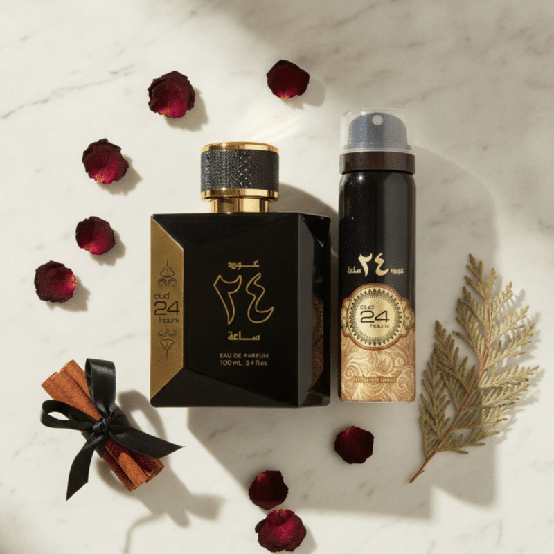 Oud 24 Hours Gift Set - Ard Al Zaafaran Eau de Parfum & Perfume Spray(100 ml + 50 ml | 3.4 oz + 1.7 oz)