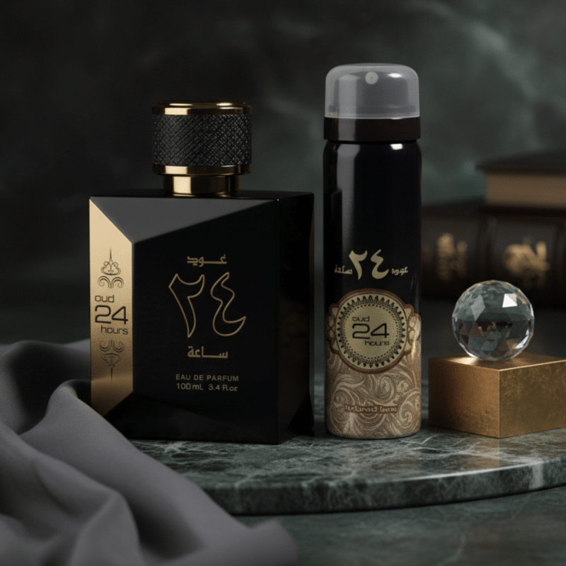 Oud 24 Hours Gift Set - Ard Al Zaafaran Eau de Parfum & Perfume Spray(100 ml + 50 ml | 3.4 oz + 1.7 oz)