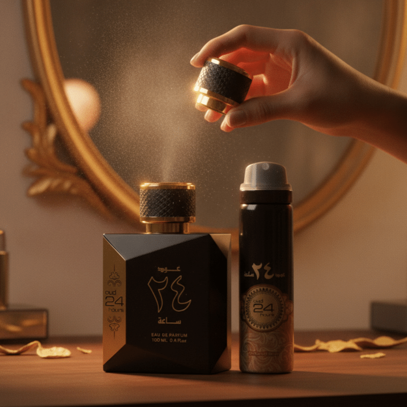 Oud 24 Hours Gift Set - Ard Al Zaafaran Eau de Parfum & Perfume Spray(100 ml + 50 ml | 3.4 oz + 1.7 oz)
